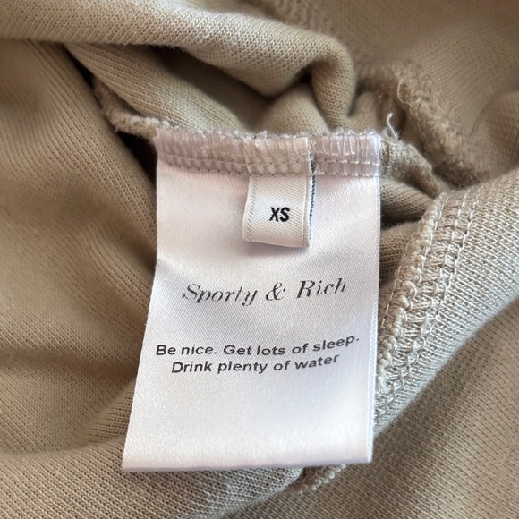 Sporty & Rich Syracuse Terry Polo Shirt in Elephant Grey XS - Picture 7 of 8